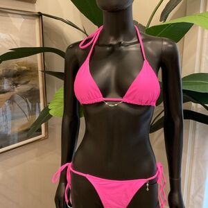 Pink Bikini with Charming Bikinis Elegance Chain Charm!